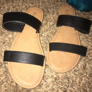 New cute black sandals